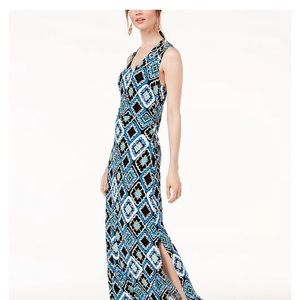 Strapped crisscross back maxi dress